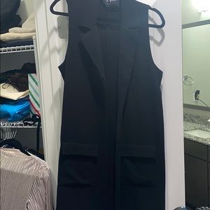 Nasty Gal long black vest cover up